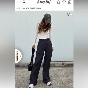 Princess Polly Black Archer Pants